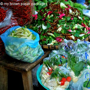 Chopped vegetables Thai Market