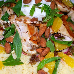 Seared chicken cous cous