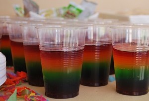 Rainbow Jelly Cups