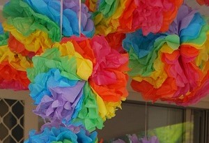 Rainbow Pompoms