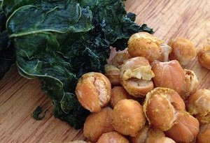 dehydrated food kale chickpeas