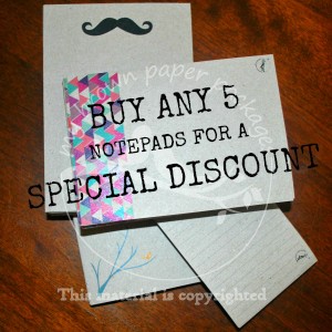 Discounted 5 Notepads