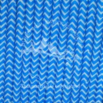 Paper Straws Blue Chevron